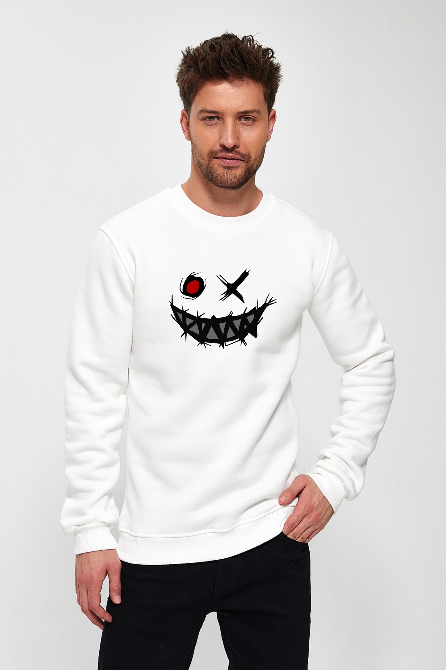 Smile Baskılı Sweatshirt