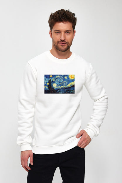 Van Gogh baskılı Sweatshirt