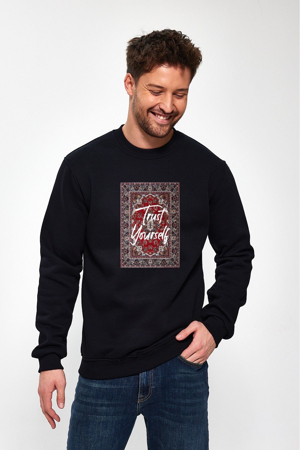 Trust Yourself Baskılı Sweatshirt