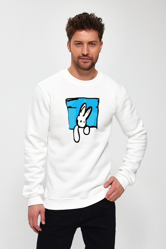 Tavşan Baskılı Sweatshirt