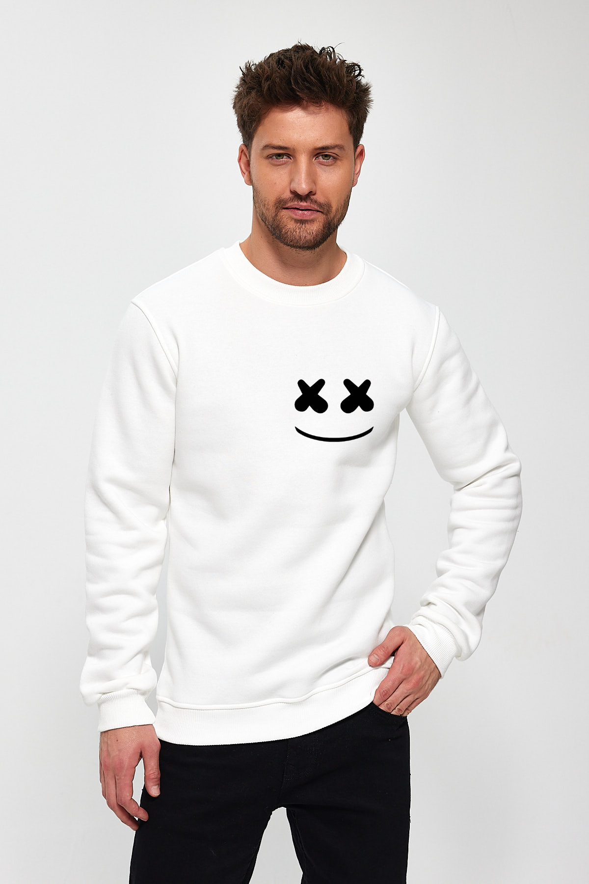 Smile Baskılı Sweatshirt