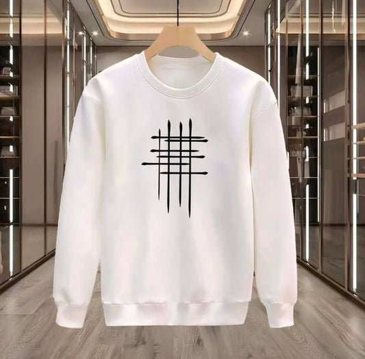 Çizgi Baskılı Sweatshirt