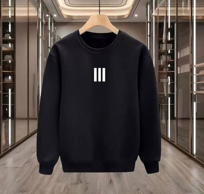 3 Çizgi Baskılı Sweatshirt